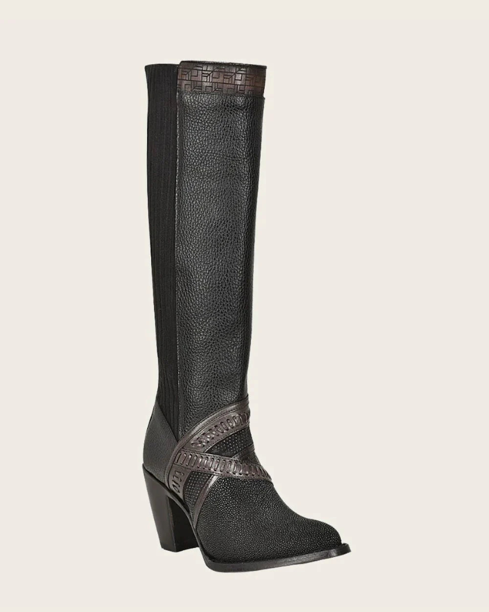 CU725 TALL BLACK STINGRAY BOOT
