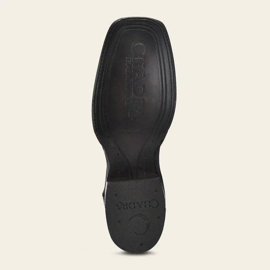 CU678 CUADRA MN PLUNGE BLACK CAIMAN LASER & EMBROIDERY BOOTS