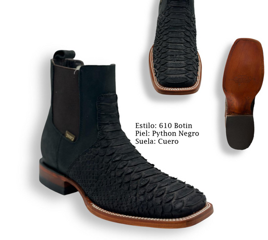 1010 BOTIN EXOTICO PYTHON BLACK