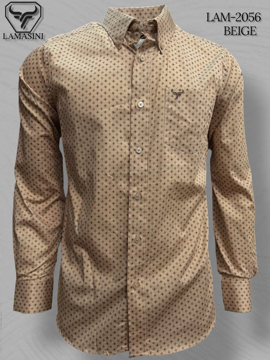 LAM2056 LONG-SLEEVED SHIRT BEIGE