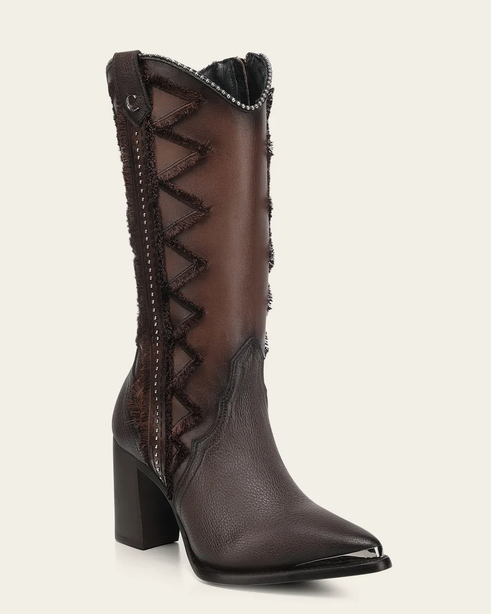 CC334 CUADRA AUSTRIAN COWHIDE BOOT BROWN ZIPPER