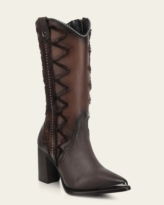 CC334 CUADRA AUSTRIAN COWHIDE BOOT BROWN ZIPPER
