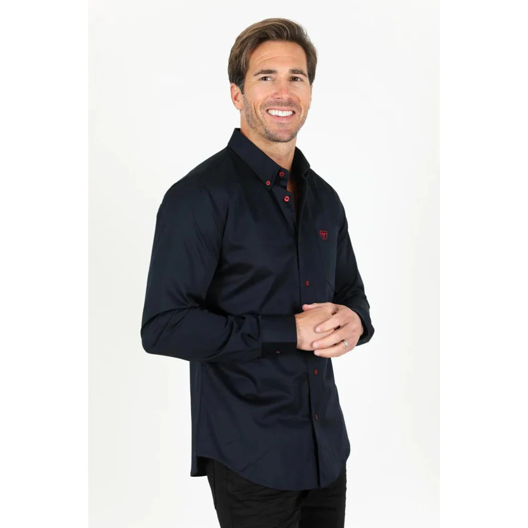 CTL9262 PLATINI MEN'S MODERN FIT NAVY DRESS SHIRT