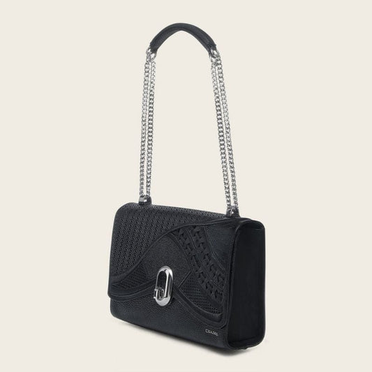 DU688 CUADRA LD BLACK STINGRAY EMBRODERY BAG