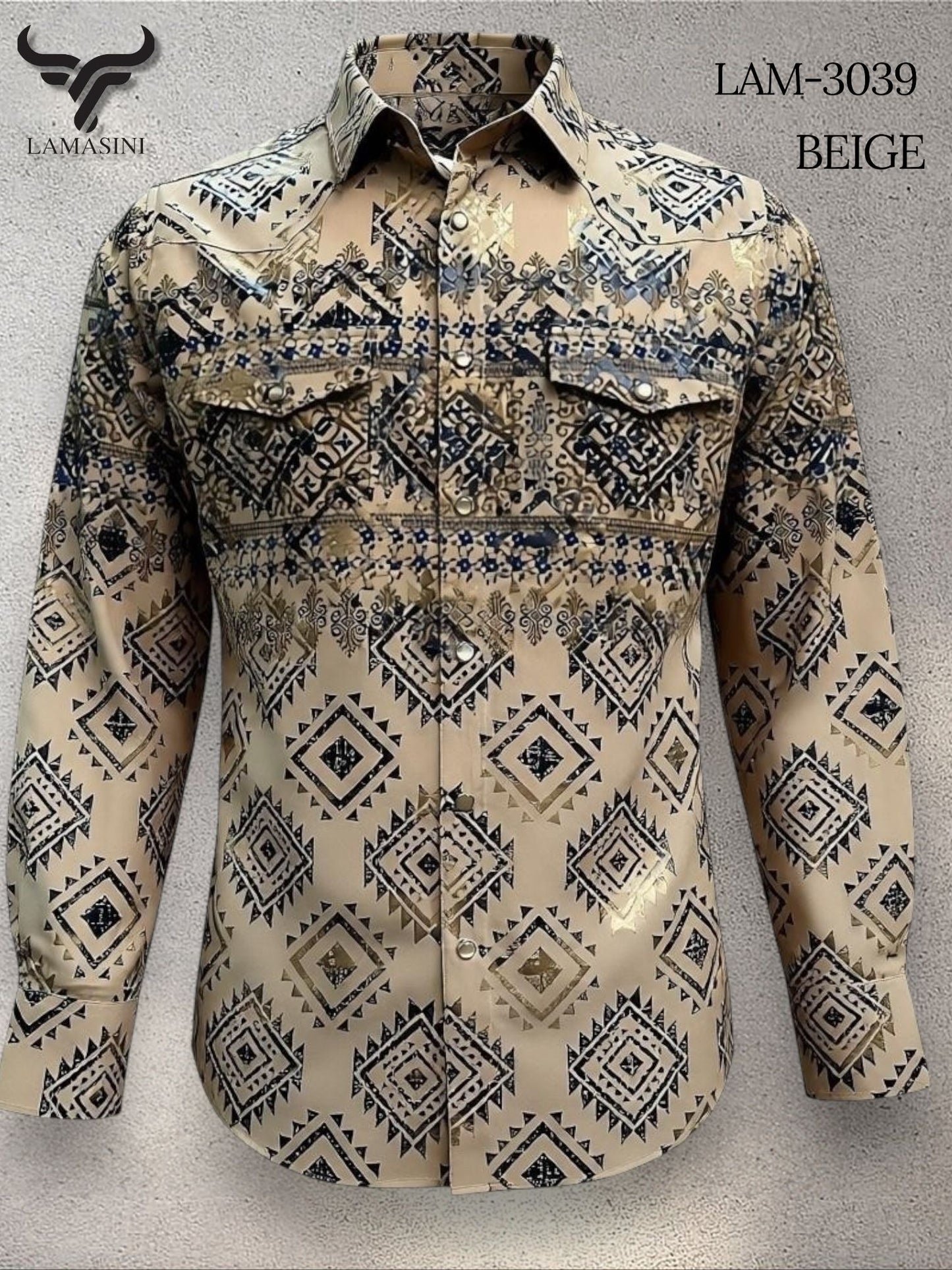 LAM3039 LONG-SLEEVED SHIRT BEIGE
