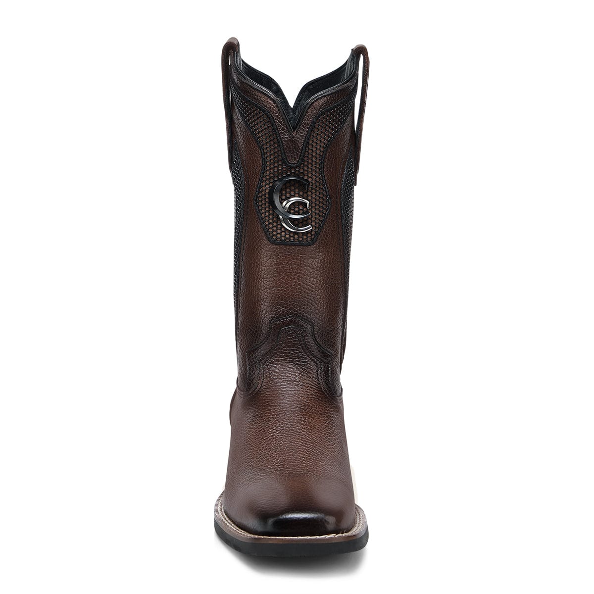 CC225 CUADRA MN DEER EMBROIDERY & STUDS SQUARE TOE COWBOY BOOT