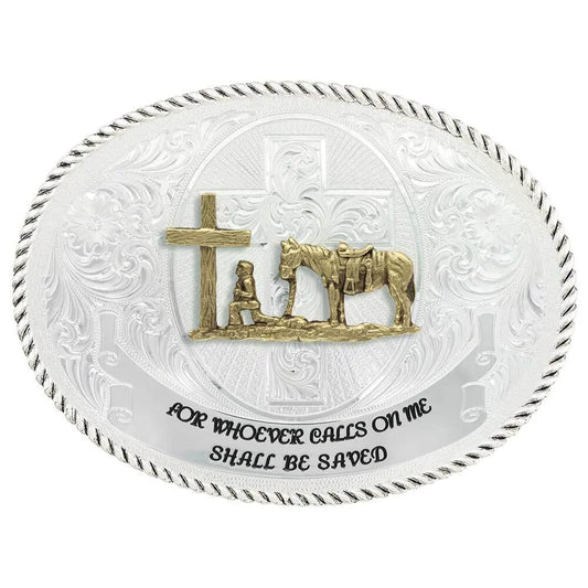 60889-731-V2 FAITH AND WISDOM WESTERN BELT BUCKLE