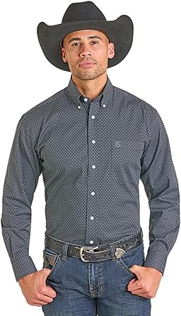 SMB2S07409 MENS LS 1PKT BTTN BLACK SHIRT