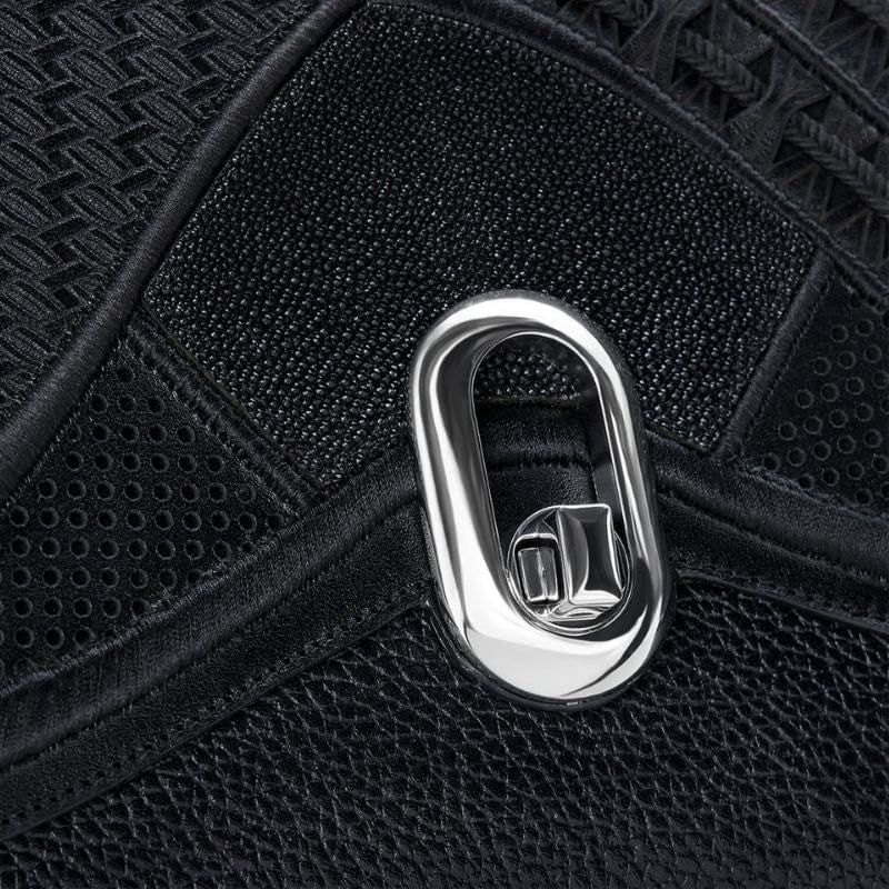 DU688 CUADRA LD BLACK STINGRAY EMBRODERY BAG