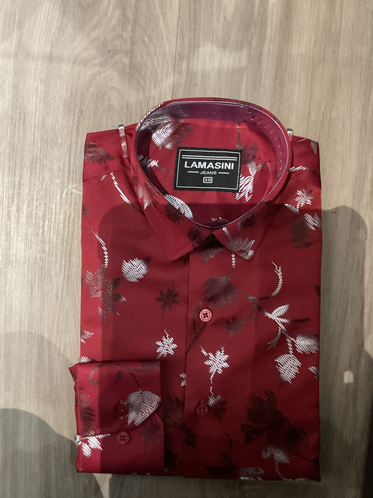 LAM4477 LONG SLEEVED SHIRT WINE