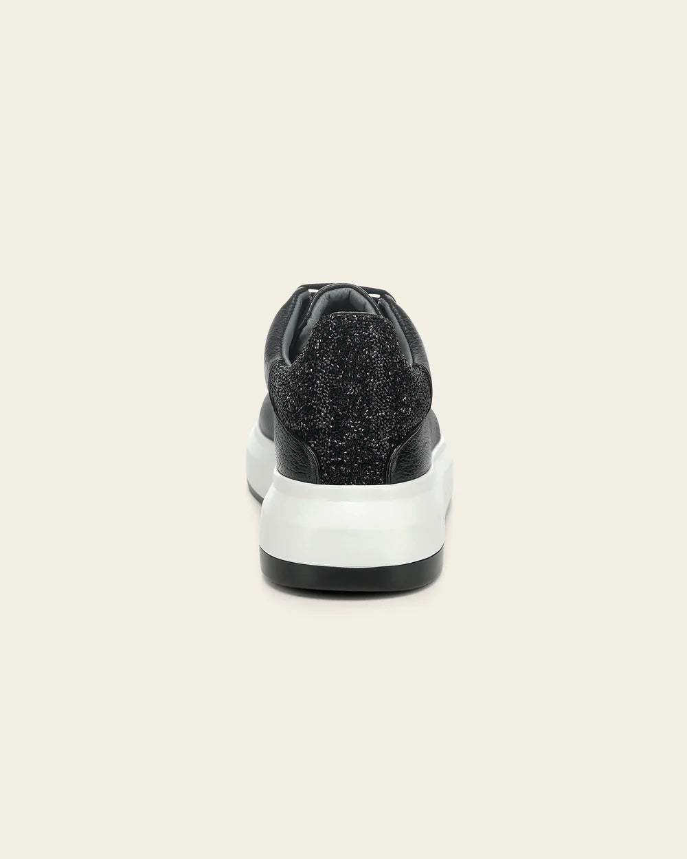 FF357 BLACK SNEAKERS IN GENUINE DEER LEATHER FOR WOMEN
