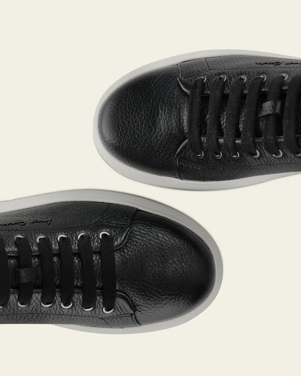 FF357 BLACK SNEAKERS IN GENUINE DEER LEATHER FOR WOMEN