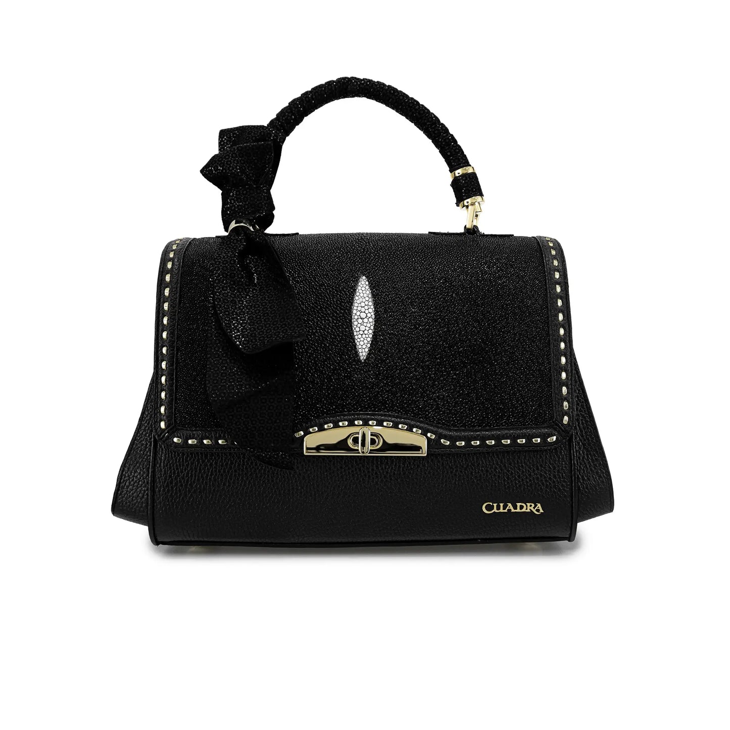 DU539 CUADRA STINGRAY HAND BAG BLACK