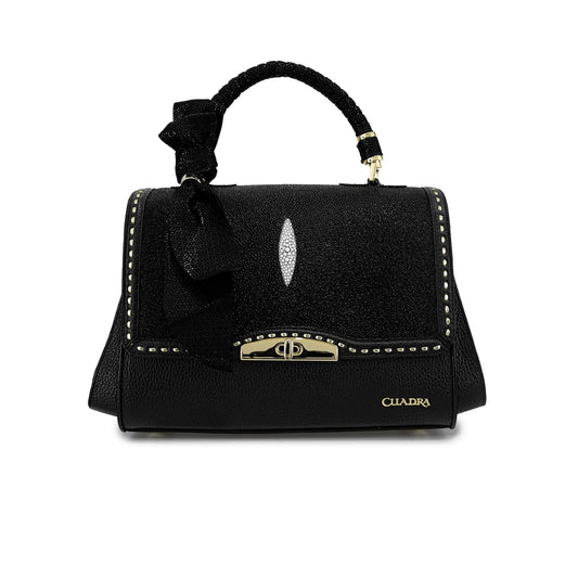 DU539 CUADRA STINGRAY HAND BAG BLACK