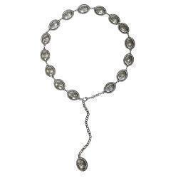 D140005136 ANGEL RANCH LADIES BELT 1'' OVAL CONCHOS SILVER