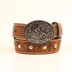 A1305608 ARIAT CALF HAIR BOYS WESTERN BELT