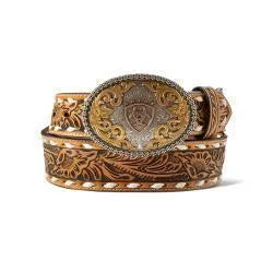 A1043448 ARIAT MENS BELT 1 78"-1 1/2 OVAL BUCKLE NATURAL