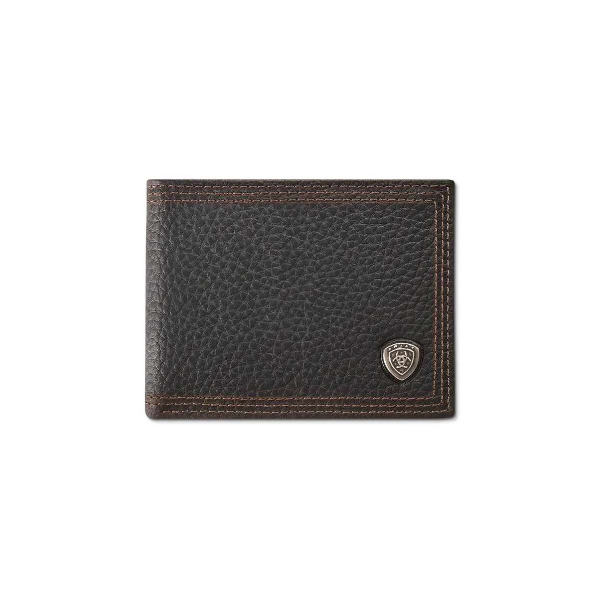 A35678282 ARIAT MENS BIFOLD WITH REMOVABLE PASS CASE STYLE WALLET SHIELD ROWDY