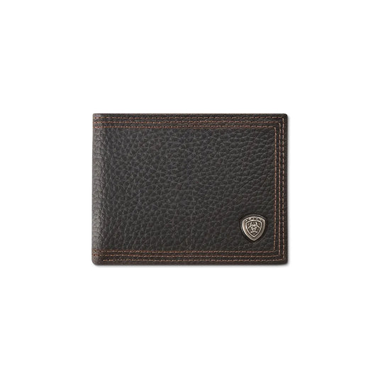 A35678282 ARIAT MENS BIFOLD WITH REMOVABLE PASS CASE STYLE WALLET SHIELD ROWDY