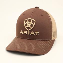 A300003102 ARIAT MENS CAP SHIELD BROWN