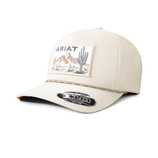 A300097702 ARIAT MENS CAP SNAP BACK DESERT SCENE BROWN