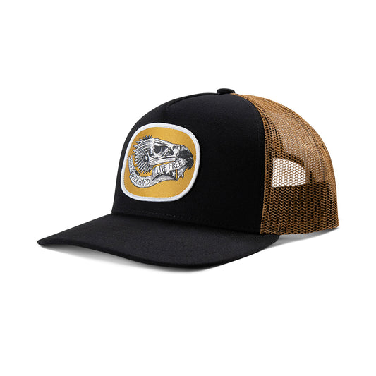 A290002801 ARIAT MENS CAP SNAP BACK EAGLE SKULL PATCH BLACK