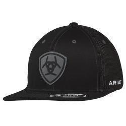 A300089401 ARIAT MENS FLEXFIT 110 SNAP BACK SUEDE PATCH BLACK