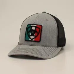 A300048006 ARIAT MENS R112 CAP SHIELD MEXICO FLAG GREY