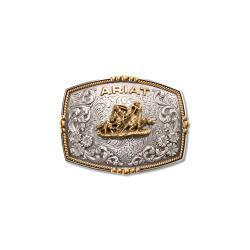 A37064 ARIAT RECTANGLE BUCKLE TEAM ROPER MULTI FINISH