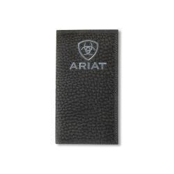 A3556201 ARIAT RODEO WALLET BULL HIDE BLACK