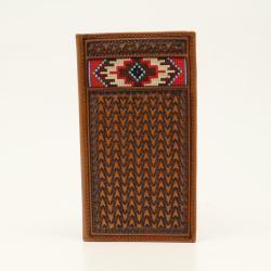 A3543408 ARIAT RODEO WALLET MULTI EMBRODERY INLAY TAN