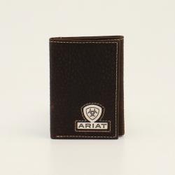 A35468282 Ariat Trifold Shield Logo Concho Brown Rowdy