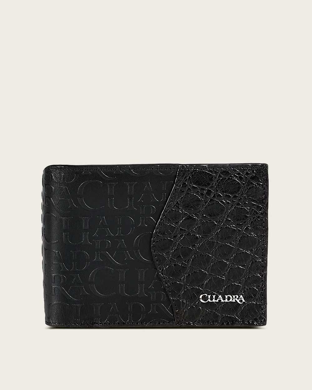 DU618 BLACK BIFOLD EXOTIC WALLET CUADRA