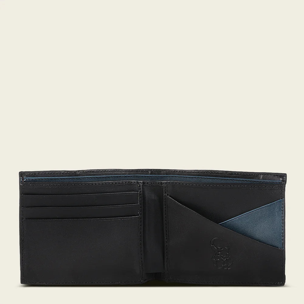 DU618 BLACK BIFOLD EXOTIC WALLET CUADRA