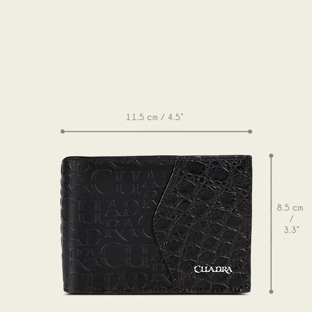 DU618 BLACK BIFOLD EXOTIC WALLET CUADRA