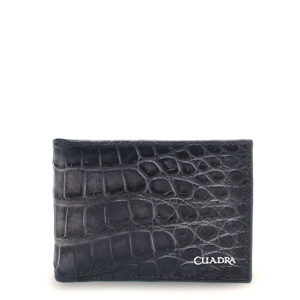 DU714 WALLET CUADRA ALLIGATOR MANHA GRIS MN BLACK