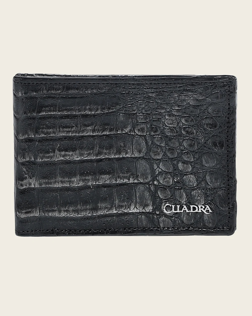 DU722 MEN'S BLACK FUSCUS LEATHER WALLET WITH HAND-PAINTED FINISH