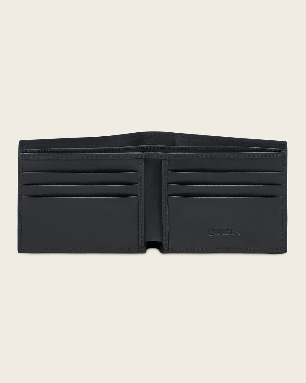 DU722 MEN'S BLACK FUSCUS LEATHER WALLET WITH HAND-PAINTED FINISH