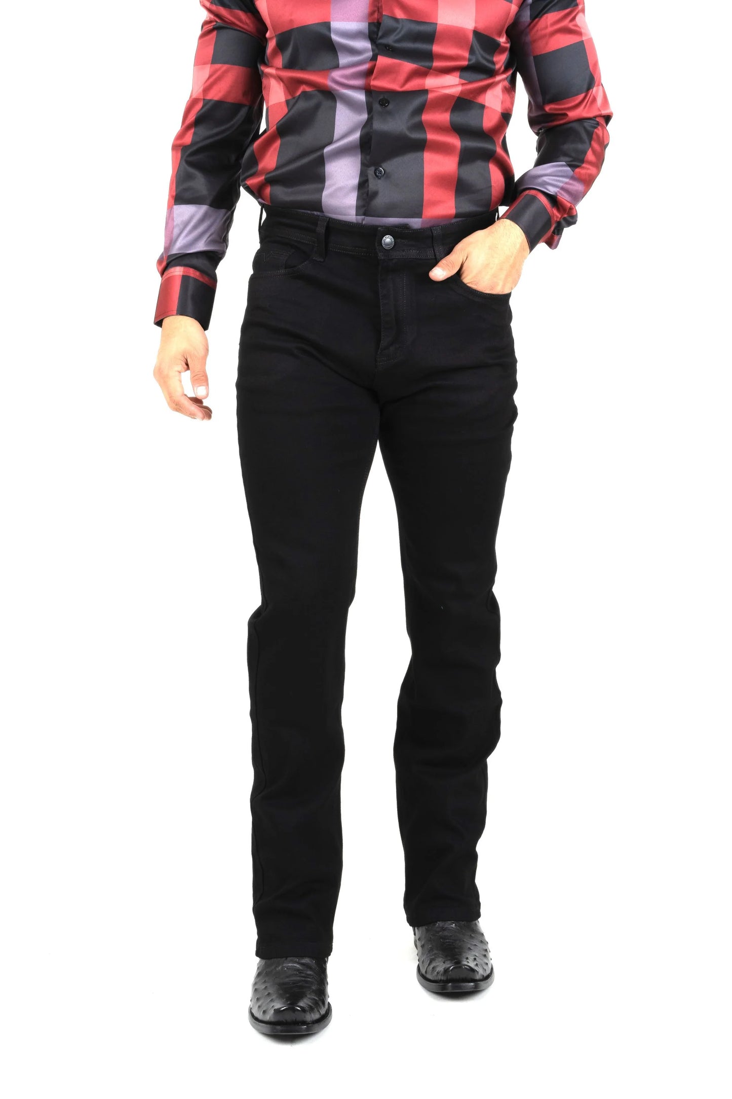 BCJ7843 HOLT JET BLACK BOOT CUT JEANS