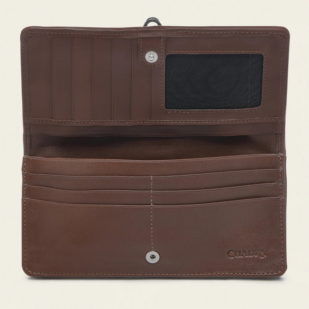 DU673 LUXURY HONEY BOVINE LEATHER WALLET WITH CROSSBODY OPTION