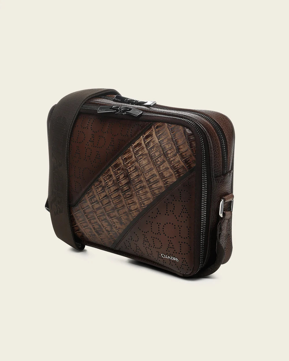 DU809 HONEY MESSENGER BAG IN GENUINE FUSCUS AND BOVINE LEATHER FOR MEN