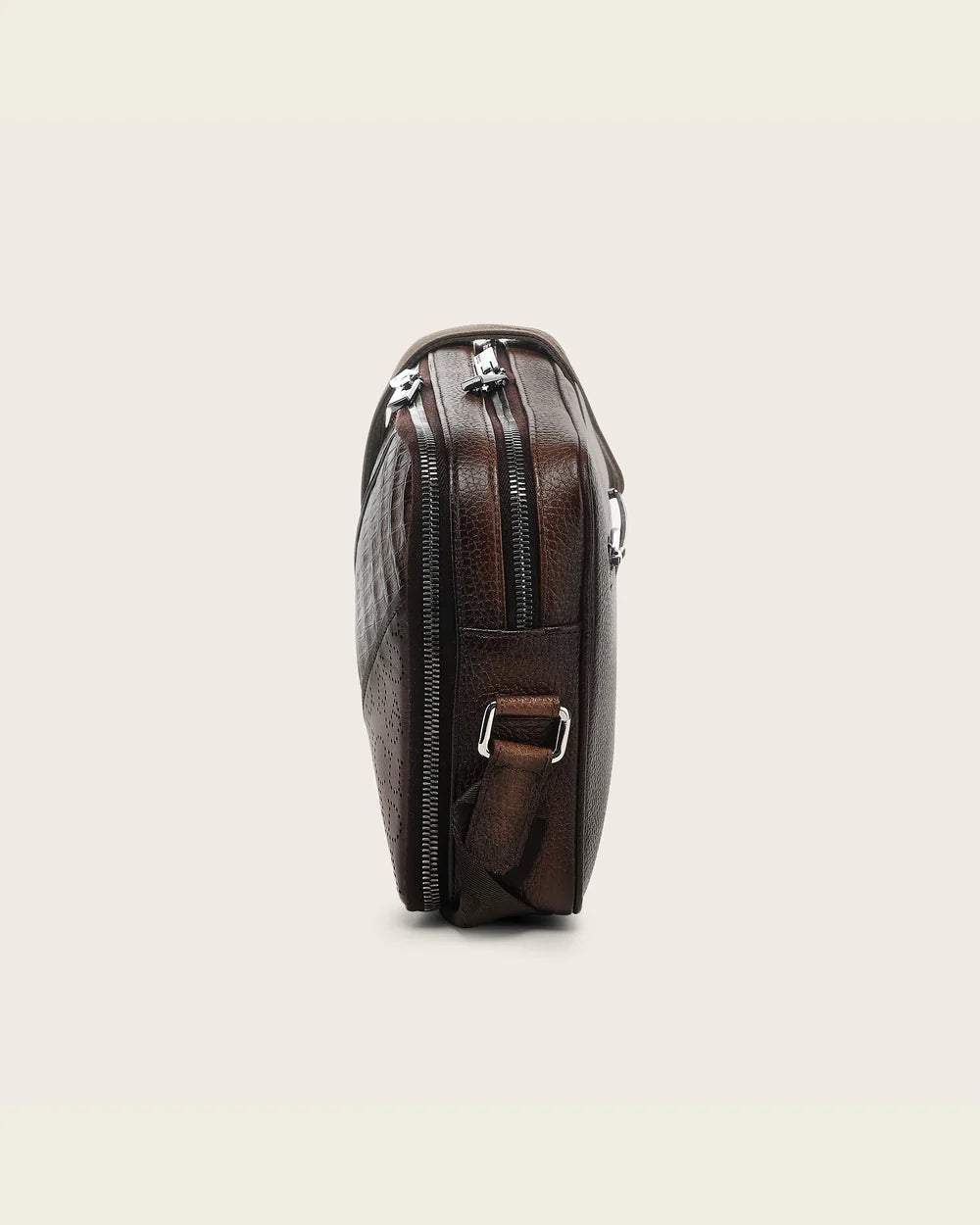 DU809 HONEY MESSENGER BAG IN GENUINE FUSCUS AND BOVINE LEATHER FOR MEN