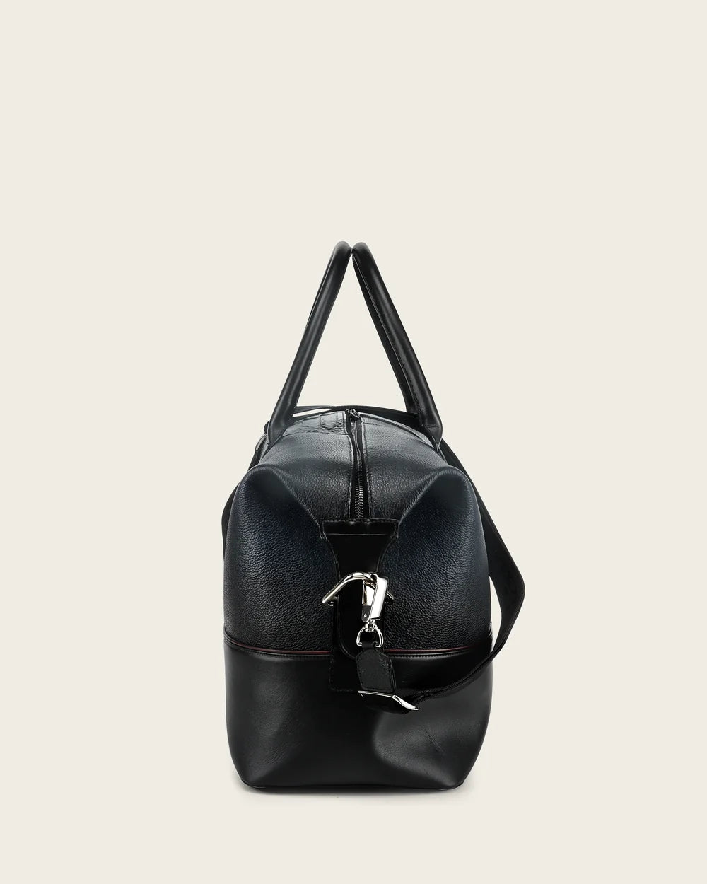 DU811 BLUISH BLACK DUFFEL BAG IN GENUINE ALLIGATOR AND BOVINE LEATHER FOR MEN