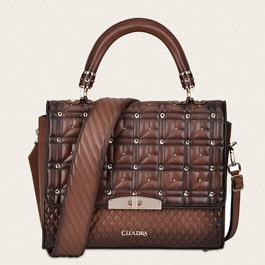 DU406 HONEY BROWN TOP HANDLE HANDBAG