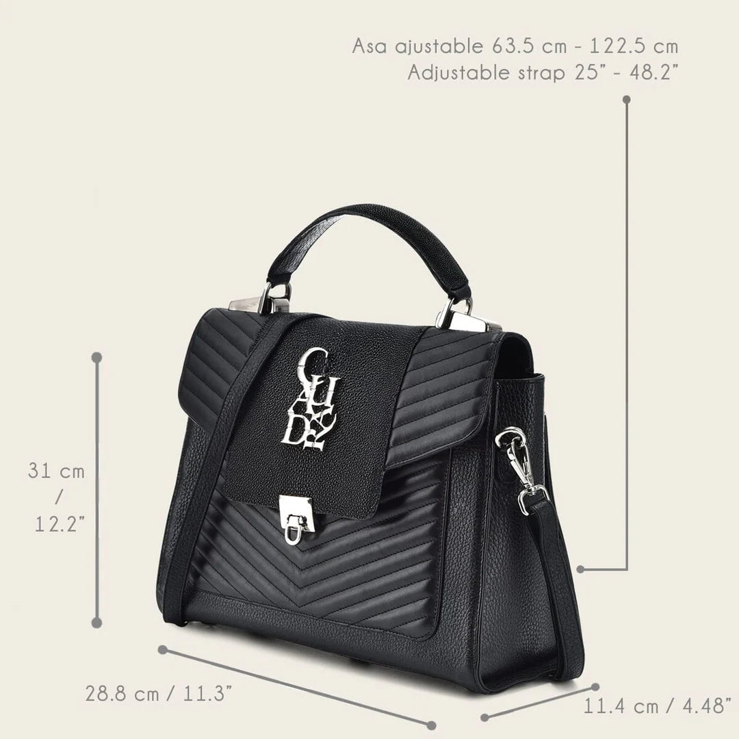 DU678 BLACK STINGRAY EMBROIDERY BAG MANTARRAYA