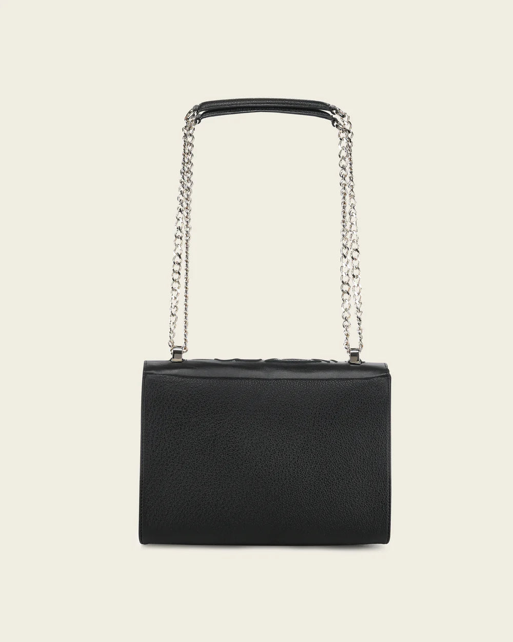 DU822 WOMEN'S BLACK BOVINE LEATHER SHOULDER BAG CLUTCH STYLE WITH CRYSTALS