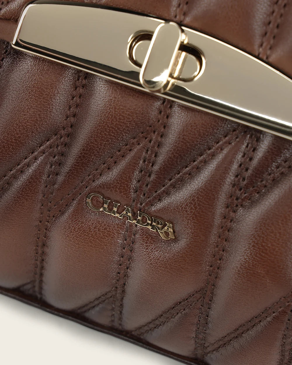 DU827 WOMEN'S HONEY LAMB LEATHER SHOULDER BAG WITH GEOMETRIC DESING