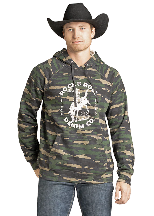 BU94T07449 COWBOY CAMO GRAPHIC HOODIE