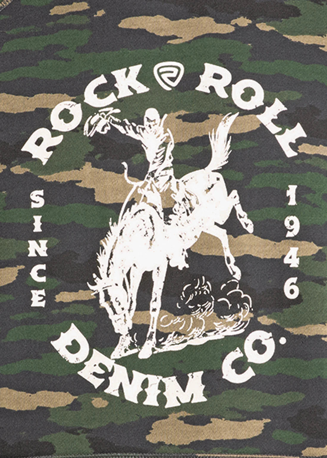 BU94T07449 COWBOY CAMO GRAPHIC HOODIE
