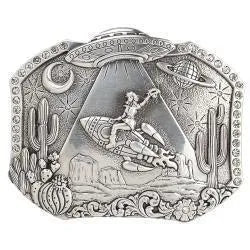 37938 BLAZIN ROXX LADIES BUCKLE COSMIC DESERT SCENE SILVER